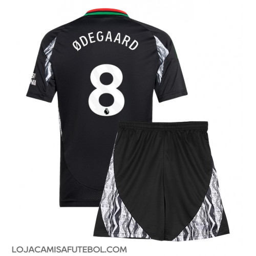 Camisa de Futebol Arsenal Martin Odegaard #8 Equipamento Secundário Infantil 2024-25 Manga Curta (+ Calças curtas)